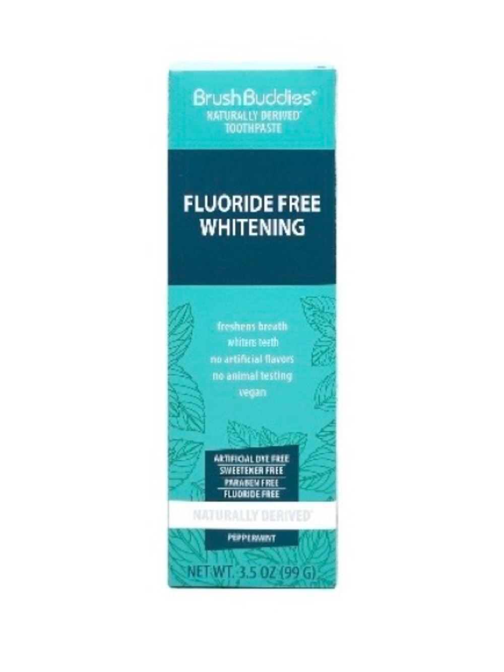 Brush Buddies Fluoride Free Whitening Toothpaste Peppermint 3.5 Oz. Exp. 4/2027